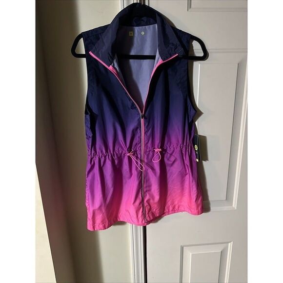Xersion Jackets & Blazers - Xersion Go Swiftly Vest Womens  Medium Ombre Pink Purple Zip Lightweight‎ NWT